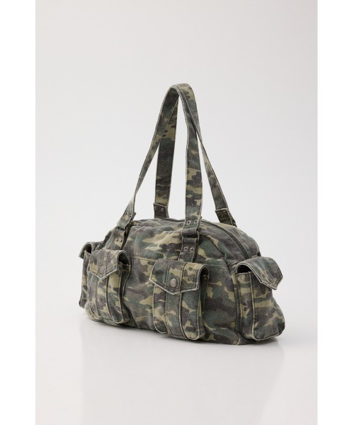 SLY（スライ）の「CAMO BOSTON BAG カモボストンバッグ 春服 夏服（ボストンバッグ・レディース・ベージュ/マルチ・FREE）」の13枚目の写真