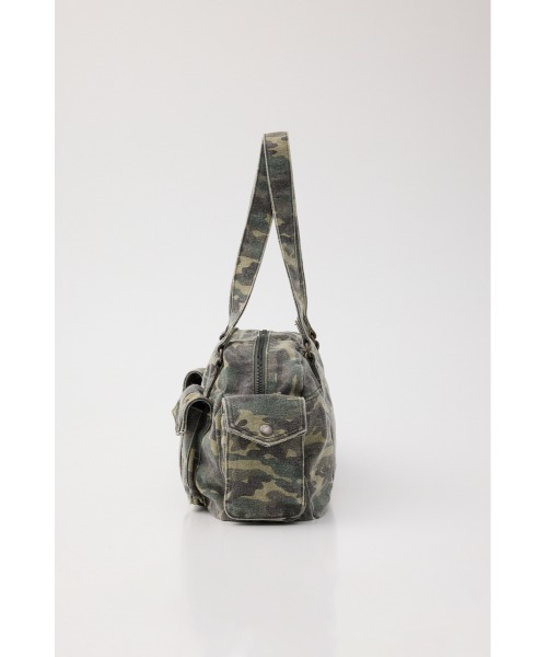 SLY（スライ）の「CAMO BOSTON BAG カモボストンバッグ 春服 夏服（ボストンバッグ・レディース・ベージュ/マルチ・FREE）」の14枚目の写真
