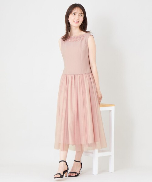 TO BE CHIC(トゥー ビー シック)の「BOB&PINK シャドウエアチュールアクセントワンピース(ワンピース・レディース・ブラック/ピンク系その他2・40)」の7枚目の写真