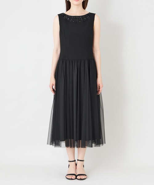 TO BE CHIC(トゥー ビー シック)の「BOB&PINK シャドウエアチュールアクセントワンピース(ワンピース・レディース・ブラック/ピンク系その他2・40)」の8枚目の写真