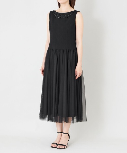 TO BE CHIC(トゥー ビー シック)の「BOB&PINK シャドウエアチュールアクセントワンピース(ワンピース・レディース・ブラック/ピンク系その他2・40)」の9枚目の写真