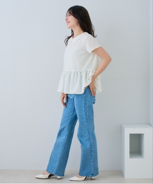 Neige(ネージュ)の「レースカラー2WAYペプラムブラウス(シャツ/ブラウス・レディース・ネイビー/ホワイト・ONE SIZE)」の19枚目の写真