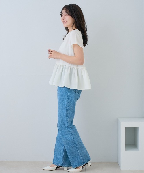 Neige(ネージュ)の「レースカラー2WAYペプラムブラウス(シャツ/ブラウス・レディース・ネイビー/ホワイト・ONE SIZE)」の18枚目の写真