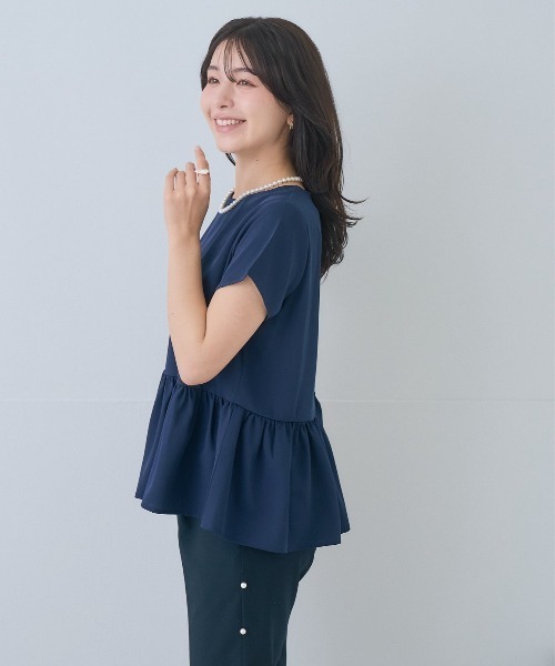 Neige(ネージュ)の「レースカラー2WAYペプラムブラウス(シャツ/ブラウス・レディース・ネイビー/ホワイト・ONE SIZE)」の11枚目の写真