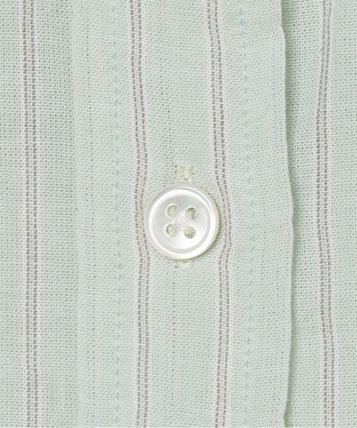 HELIOPOLE（エリオポール）の「STRIPE BAND COLLER SHIRT（シャツ/ブラウス・レディース・ホワイト/グリーン系・38）」の10枚目の写真