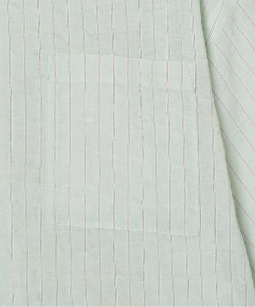 HELIOPOLE（エリオポール）の「STRIPE BAND COLLER SHIRT（シャツ/ブラウス・レディース・ホワイト/グリーン系・38）」の11枚目の写真