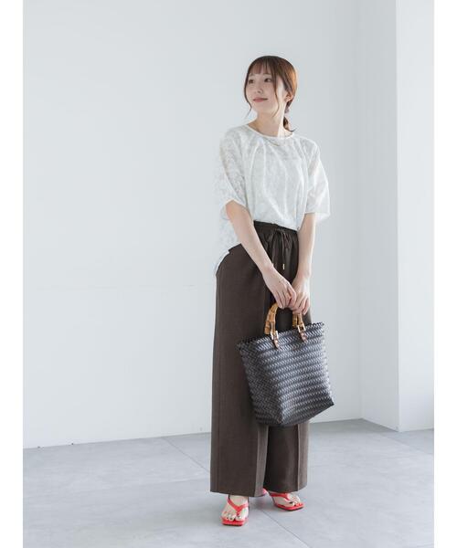Te chichi(テチチ)の「メッシュレースボリュームスリーブブラウス(シャツ/ブラウス・レディース・オフホワイト/ブラック・F)」の3枚目の写真