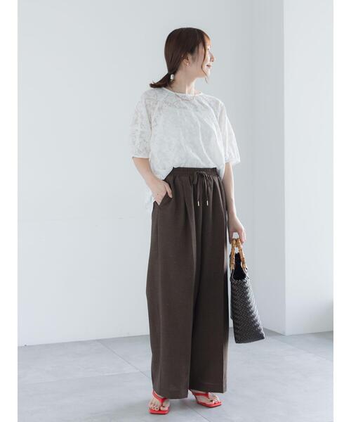 Te chichi(テチチ)の「メッシュレースボリュームスリーブブラウス(シャツ/ブラウス・レディース・オフホワイト/ブラック・F)」の4枚目の写真