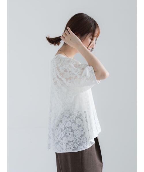 Te chichi(テチチ)の「メッシュレースボリュームスリーブブラウス(シャツ/ブラウス・レディース・オフホワイト/ブラック・F)」の7枚目の写真