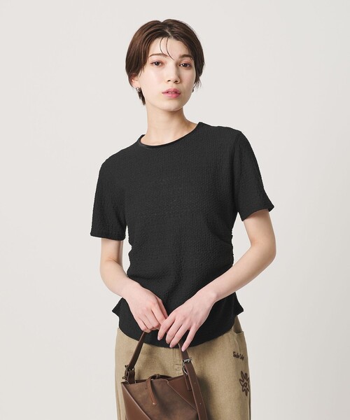 セール】ベロア パイピング ギャザー カットソー（Tシャツ/カットソー