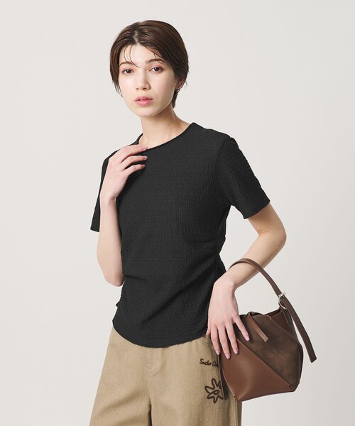 BEAUTY&YOUTH UNITED ARROWS(ビューティーアンドユースユナイテッドアローズ)の「ベロア パイピング ギャザー カットソー(Tシャツ/カットソー・レディース・ホワイト/ブラック/ライトブルー・FREE)」の10枚目の写真