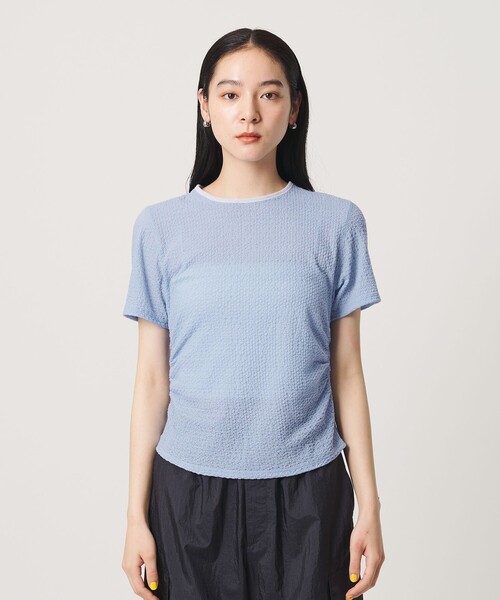 BEAUTY&YOUTH UNITED ARROWS(ビューティーアンドユースユナイテッドアローズ)の「ベロア パイピング ギャザー カットソー(Tシャツ/カットソー・レディース・ホワイト/ブラック/ライトブルー・FREE)」の13枚目の写真