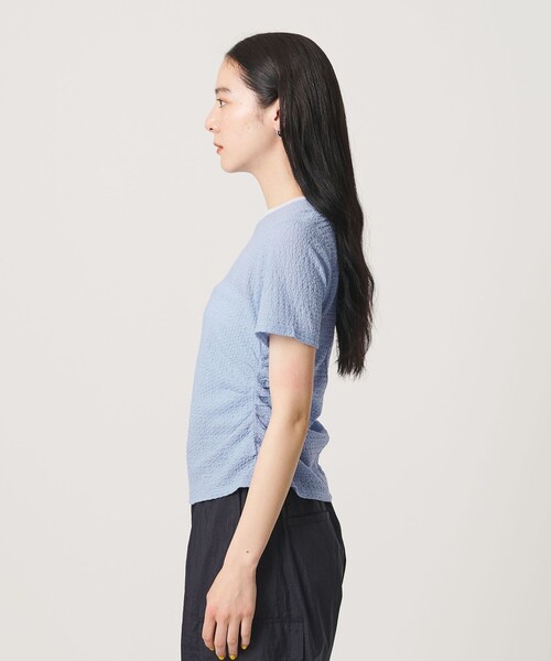 BEAUTY&YOUTH UNITED ARROWS(ビューティーアンドユースユナイテッドアローズ)の「ベロア パイピング ギャザー カットソー(Tシャツ/カットソー・レディース・ホワイト/ブラック/ライトブルー・FREE)」の14枚目の写真