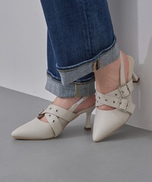 【MAISON BREEZE】ワイドクロスベルトポインテッドミュール LON