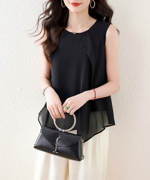 ONEP STAR(ワンピスター)の「アシンメトリーシフォンブラウス(シャツ/ブラウス・レディース・ブラック/ホワイト・MEDIUM/LARGE/X-LARGE)」の16枚目の写真