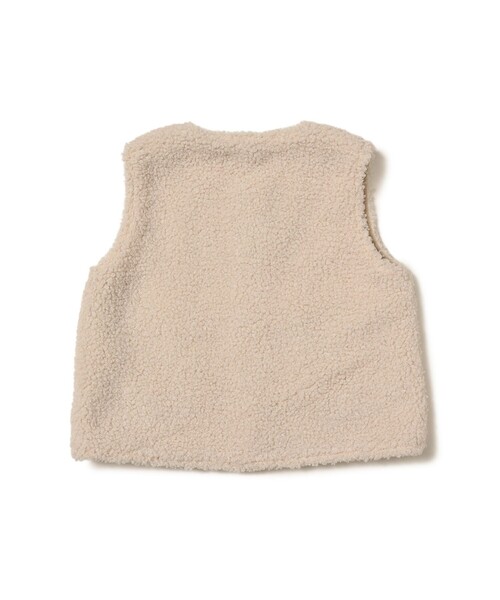 BEAMS mini(ビームスミニ)の「【WEB限定】ベビー ボア ベスト 2026FW(70~80cm)秋冬 定番 人気 プチプラ カジュアル もこもこ(ロンパース・キッズ・ベージュ/ホワイト系その他5・80/70)」の4枚目の写真