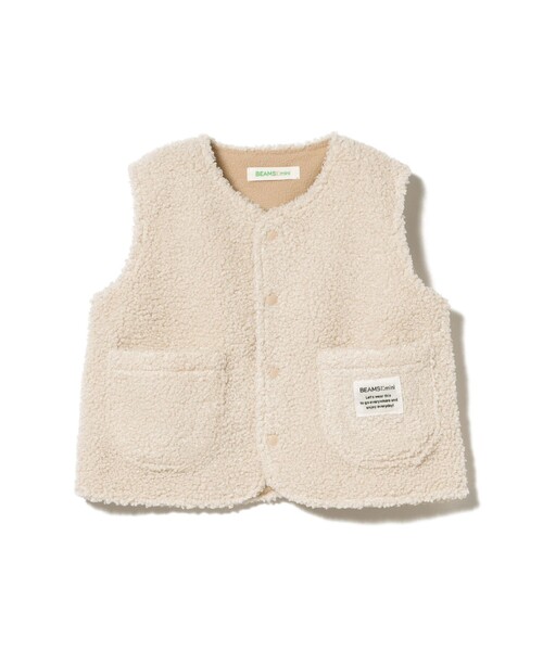 BEAMS mini(ビームスミニ)の「【WEB限定】ベビー ボア ベスト 2026FW(70~80cm)秋冬 定番 人気 プチプラ カジュアル もこもこ(ベスト・キッズ・ベージュ/ホワイト系その他5・80/70)」の21枚目の写真