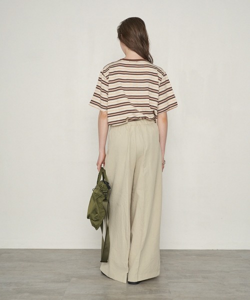 uchi.（ウチ）の「レイヤード風ラップワイドパンツ（その他パンツ・レディース・ブラック/ベージュ・MEDIUM/LARGE）」の13枚目の写真