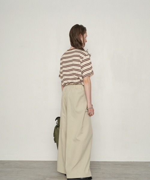 uchi.（ウチ）の「レイヤード風ラップワイドパンツ（その他パンツ・レディース・ブラック/ベージュ・MEDIUM/LARGE）」の14枚目の写真