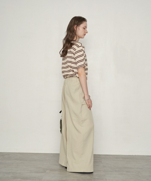 uchi.（ウチ）の「レイヤード風ラップワイドパンツ（その他パンツ・レディース・ブラック/ベージュ・MEDIUM/LARGE）」の15枚目の写真