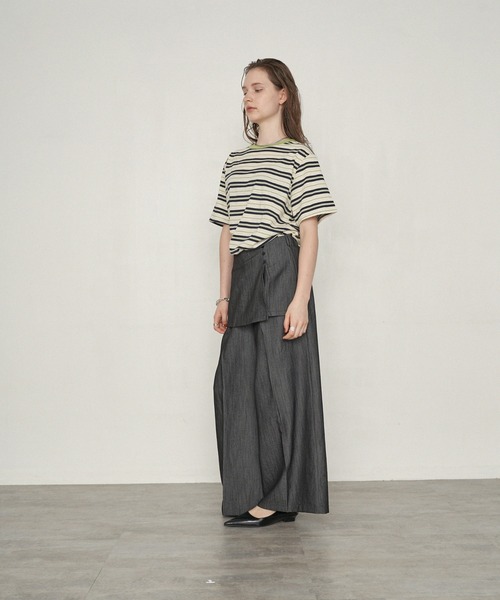 uchi.（ウチ）の「レイヤード風ラップワイドパンツ（その他パンツ・レディース・ブラック/ベージュ・MEDIUM/LARGE）」の20枚目の写真