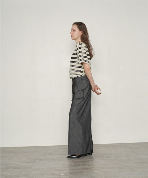 uchi.（ウチ）の「レイヤード風ラップワイドパンツ（その他パンツ・レディース・ブラック/ベージュ・MEDIUM/LARGE）」の21枚目の写真