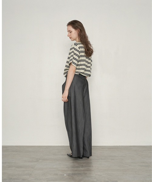 uchi.（ウチ）の「レイヤード風ラップワイドパンツ（その他パンツ・レディース・ブラック/ベージュ・MEDIUM/LARGE）」の22枚目の写真