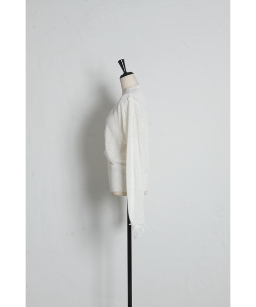 tocco closet(トッコ クローゼット)の「【ZOZO限定】レース装飾サマーニットカーディガン(カーディガン/ボレロ・レディース・ブラック/ホワイト・M)」の8枚目の写真
