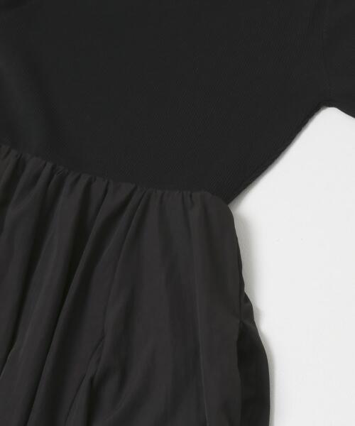 URBAN RESEARCH ROSSO WOMEN(アーバンリサーチ ロッソ)の「『一部WEB限定カラー』ニットドッキングワンピース(ワンピース・レディース・ベージュ系その他/ブラック系その他・FREE)」の10枚目の写真