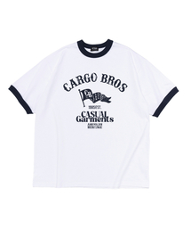 ウォッシュドヘリテージガーメントリンガーTシャツ(ホワイト)
