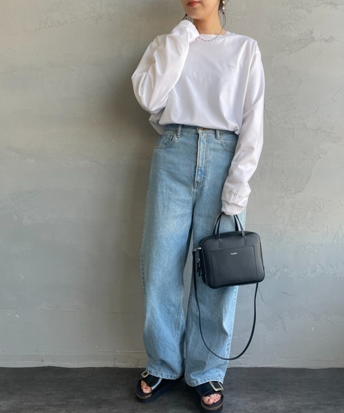 TATRAS（タトラス）の「【WEB先行予約】[TATRAS/タトラス] SICADO ワンポイントロゴ ロングスリーブTシャツ（Tシャツ/カットソー・レディース・ブラック/ホワイト・2/1/3）」の6枚目の写真