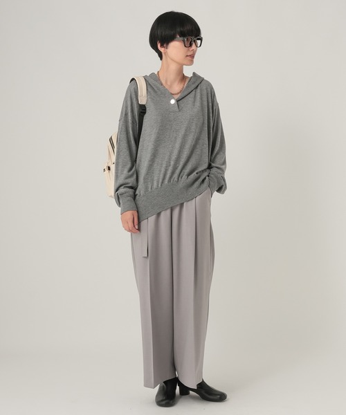 Elura(エルーラ)の「ウールコンフードプルオーバー/1055342(ニット/セーター・レディース・ブラック/ブラウン/グレー・FREE)」の7枚目の写真