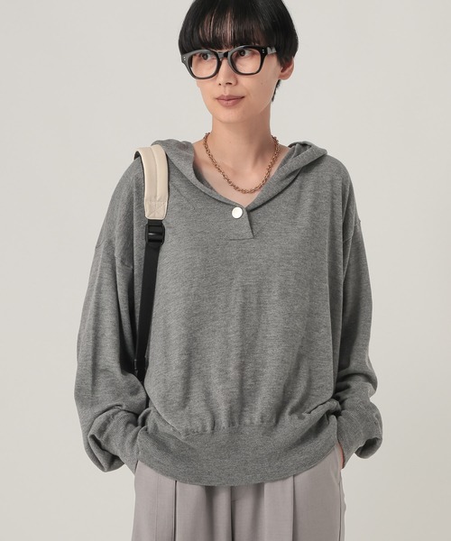 Elura(エルーラ)の「ウールコンフードプルオーバー/1055342(ニット/セーター・レディース・ブラック/ブラウン/グレー・FREE)」の10枚目の写真
