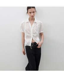 ATELIER NAIN | LACE COTTON HALF SLEEVE SHIRT (BL-4426)(シャツ/ブラウス)