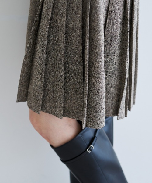 YECCA VECCA（イェッカヴェッカ）の「プリーツMIXキュロットパンツ（その他パンツ・レディース・ブラウン/ブラック・FREE）」の9枚目の写真