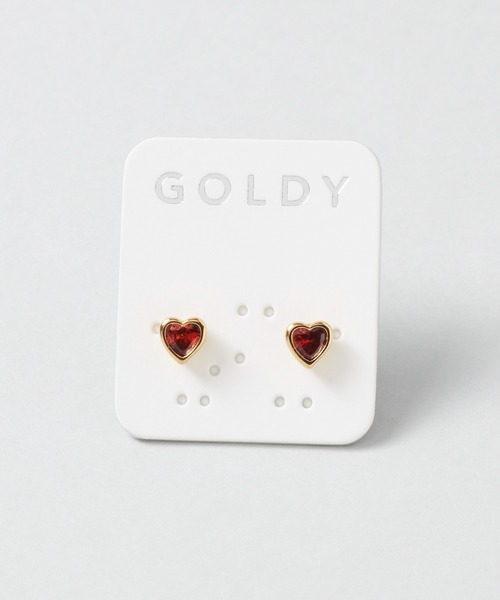 GOLDY(ゴールディ)の「プチ キュービックジルコニア ハート ピアス(ピアス(両耳用)・レディース・グリーン/クリア/レッド/ピンク/ブルー・FREE)」の22枚目の写真