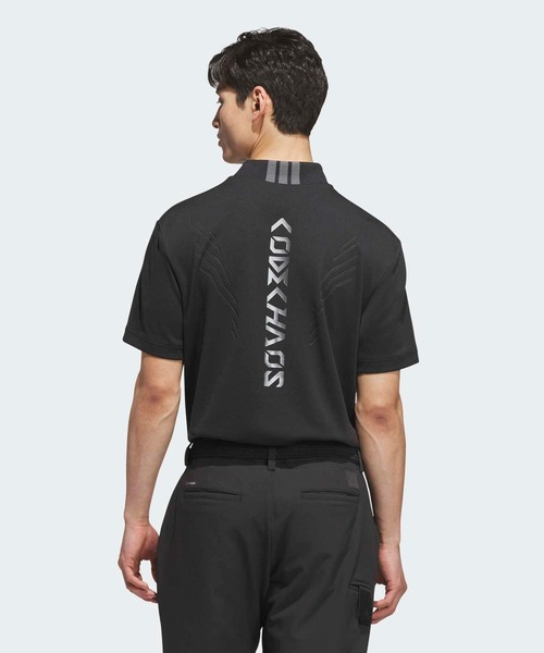 adidas（アディダス）の「メンズ コッドモック半袖ポロシャツ【adidas Golf/アディダスゴルフ】（ポロシャツ・メンズ・ブラック・SMALL/MEDIUM/LARGE/X-LARGE/XX-LARGE/3XL）」の2枚目の写真