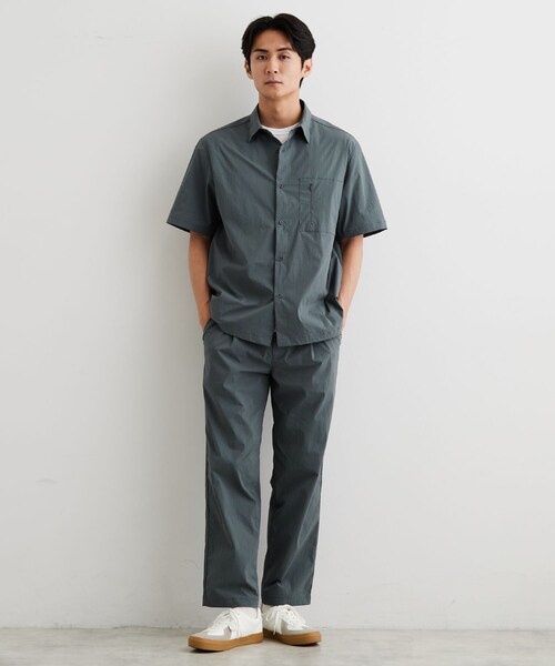 THE SHOP TK (ザ ショップ ティーケー )の「【接触冷感/洗濯機OK/セットアップ可】ナイロンストレッチ半袖シャツ(シャツ/ブラウス・メンズ・ブラック/ダークグレー・04/03/02)」の5枚目の写真