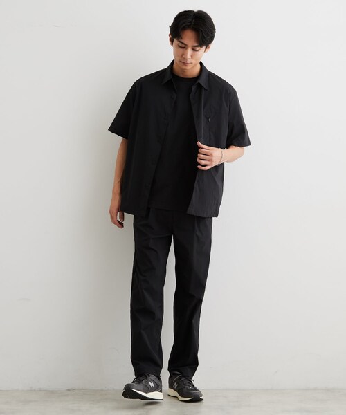 THE SHOP TK (ザ ショップ ティーケー )の「【接触冷感/洗濯機OK/セットアップ可】ナイロンストレッチ半袖シャツ(シャツ/ブラウス・メンズ・ブラック/ダークグレー・04/03/02)」の9枚目の写真