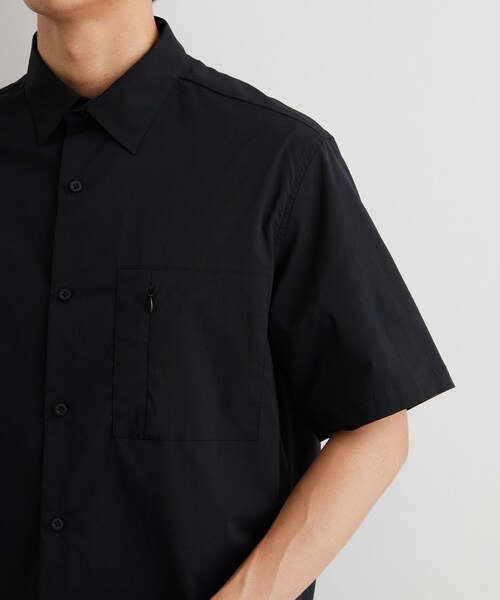 THE SHOP TK (ザ ショップ ティーケー )の「【接触冷感/洗濯機OK/セットアップ可】ナイロンストレッチ半袖シャツ(シャツ/ブラウス・メンズ・ブラック/ダークグレー・04/03/02)」の16枚目の写真