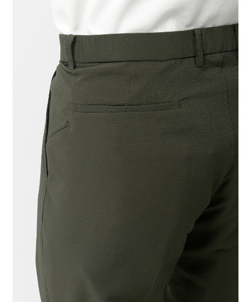 FLAT(フラット)の「FLAT/タックテーパードパンツ/ウォッシャブル/ストレッチ/ドライシアサッカー/無地/裾上げ済み(スラックス・メンズ・カーキ・S/M/L)」の6枚目の写真