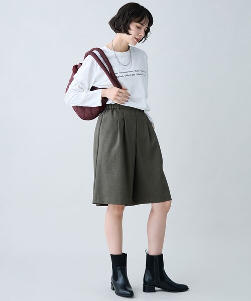 ANY(エニィ)の「ロングスリーブロゴTシャツ(Tシャツ/カットソー・レディース・ダークグリーン系/ベージュ系/ダークブラウン系/ホワイト系・X-LARGE)」の14枚目の写真