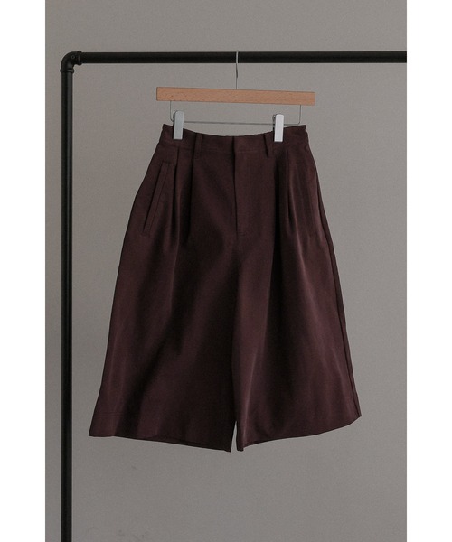 tento(テント)の「Wide-Leg Chino Shorts(チノパンツ・レディース・ブラウン/ベージュ/ブラック・36/38)」の3枚目の写真