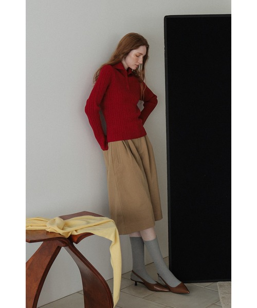 tento(テント)の「Wide-Leg Chino Shorts(チノパンツ・レディース・ブラウン/ベージュ/ブラック・36/38)」の12枚目の写真
