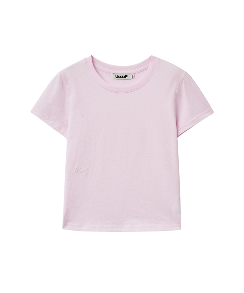 UUUUP(ユープ)の「スムージークロップTシャツ - ピンク(Tシャツ/カットソー・レディース・その他・SMALL/MEDIUM)」の2枚目の写真