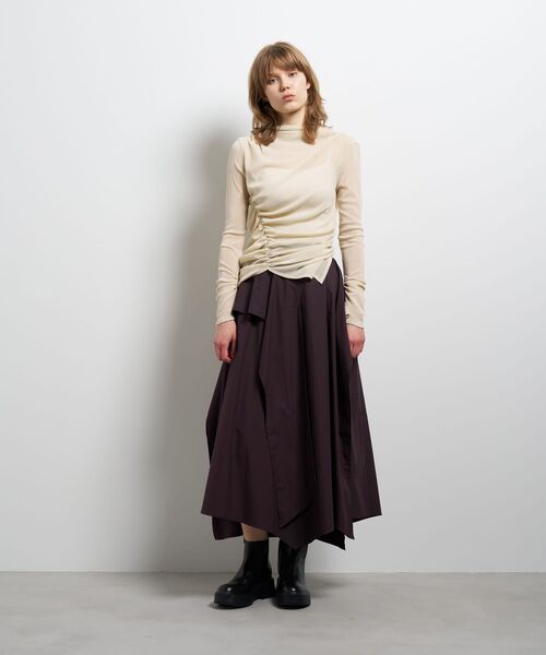 LANVIN en Bleu(ランバンオンブルー)の「タイプライター2WAYスカート(スカート・レディース・チャコールグレー/ブラック/ボルドー・36/38)」の4枚目の写真