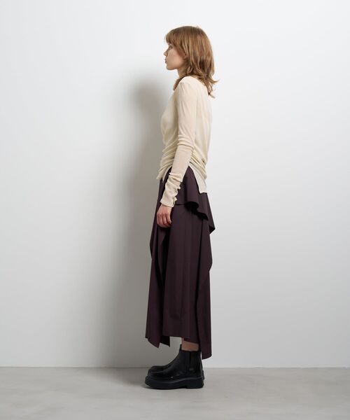 LANVIN en Bleu(ランバンオンブルー)の「タイプライター2WAYスカート(スカート・レディース・チャコールグレー/ブラック/ボルドー・36/38)」の6枚目の写真