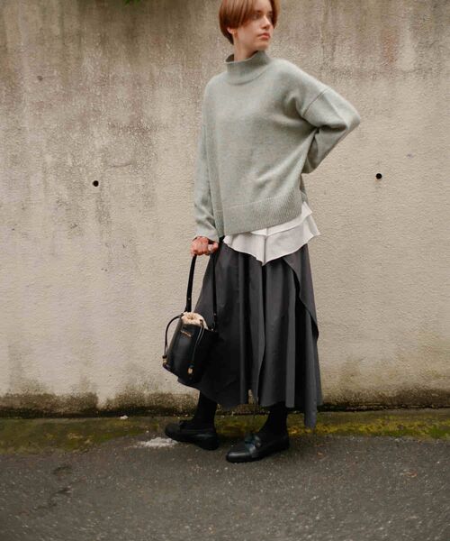 LANVIN en Bleu(ランバンオンブルー)の「タイプライター2WAYスカート(スカート・レディース・チャコールグレー/ブラック/ボルドー・36/38)」の15枚目の写真