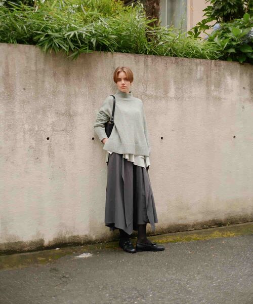 LANVIN en Bleu(ランバンオンブルー)の「タイプライター2WAYスカート(スカート・レディース・チャコールグレー/ブラック/ボルドー・36/38)」の17枚目の写真