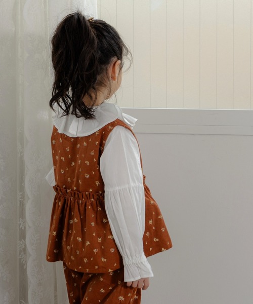MAKE YOUR DAY(メイクユアデイ)の「ビッグフリルカラーブラウス■80~140cm(シャツ/ブラウス・キッズ・レッド/オフホワイト・120/130/140/110/80/100/90)」の10枚目の写真